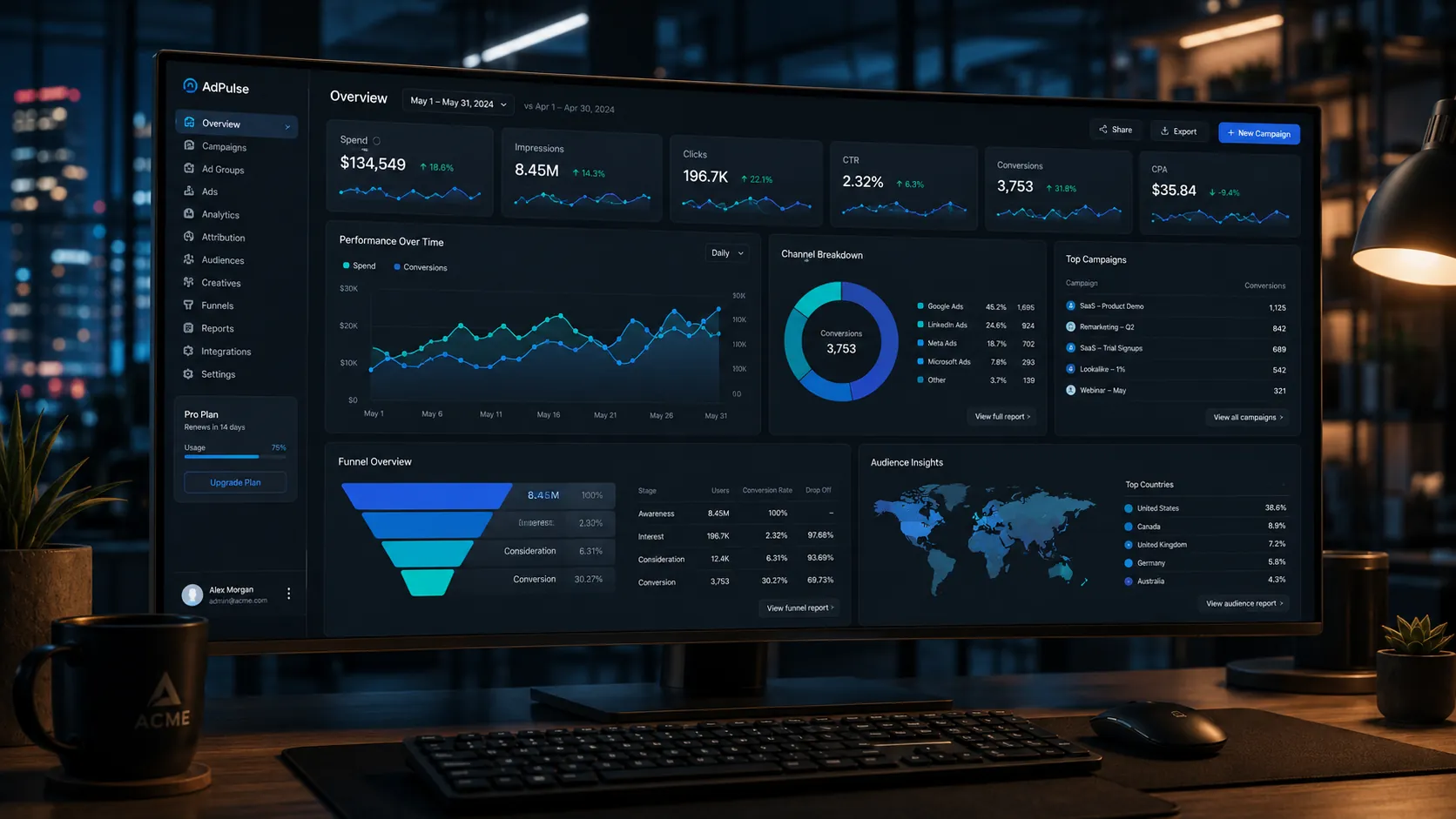 AI-реклама для B2B SaaS-платформы